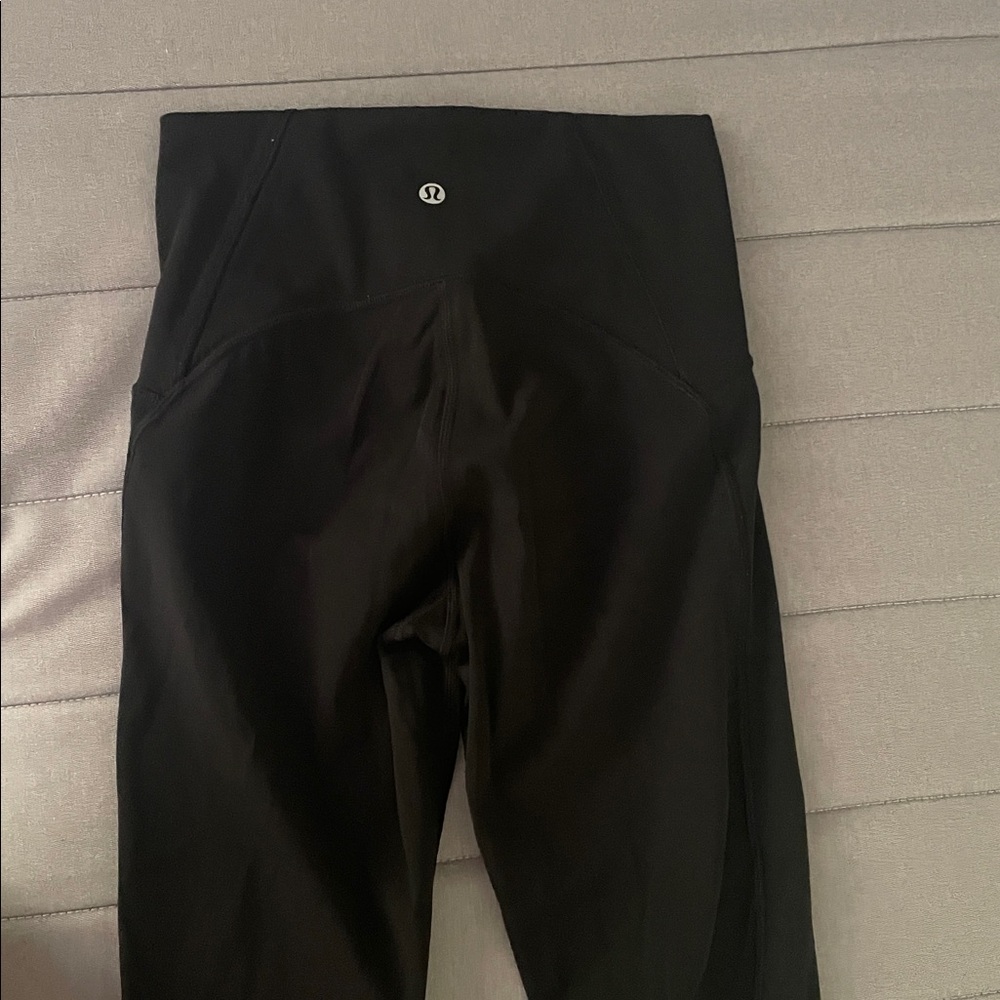 Lululemon Athletica Black Leggings with Mesh Detailing